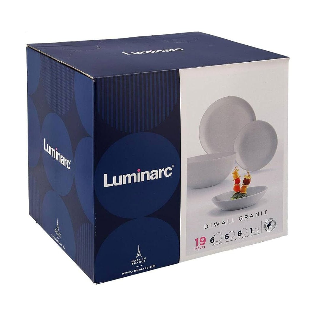 Сервіз Luminarc Diwali Granit сірий, 19 предметів (P2920)