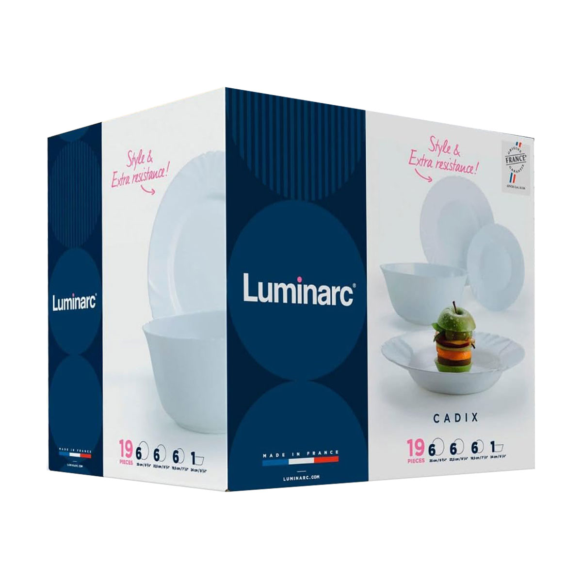 Уцінка! Столовий сервіз Luminarc Cadix білий, 19 предметів (L0300)
